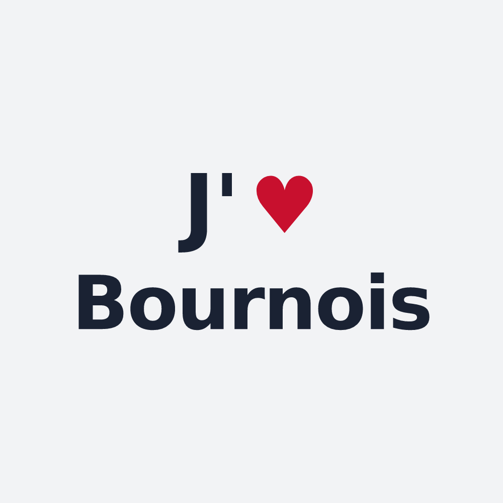 Poster personnalisé Bournois — design J'aime Bournois