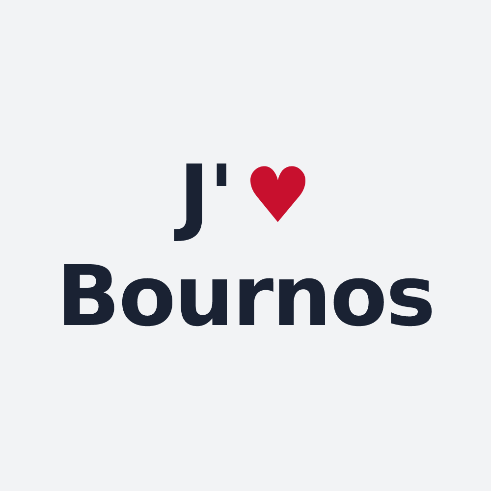 Poster personnalisé Bournos — design J'aime Bournos