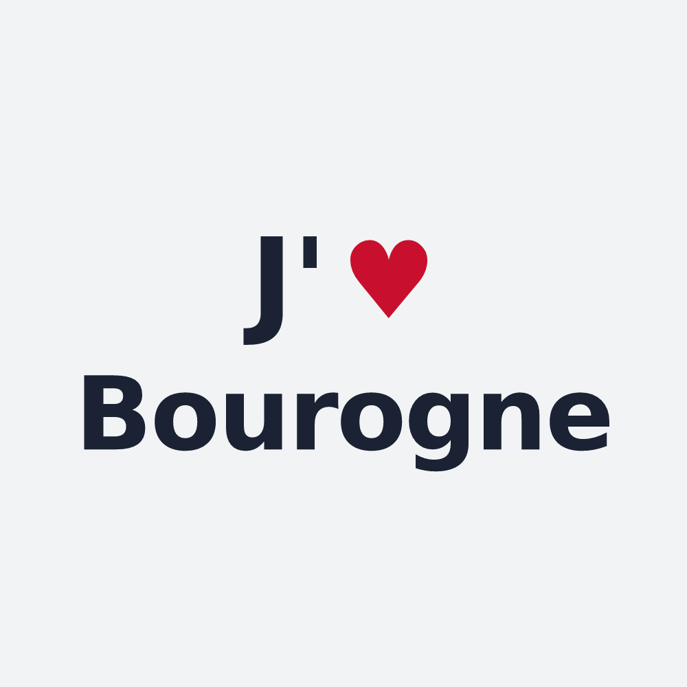 Poster personnalisé Bourogne — design « J'aime Bourogne » imprimé sur le poster