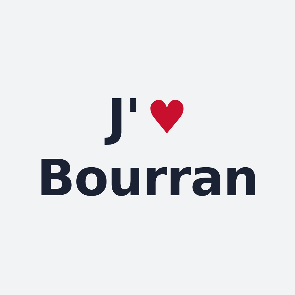 Poster personnalisé Bourran — design J'aime Bourran