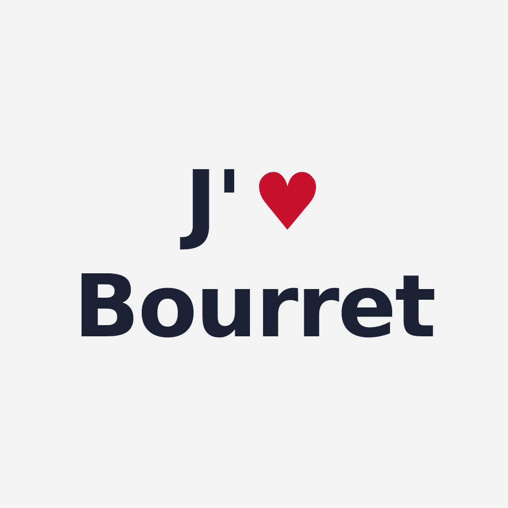 Poster personnalisé Bourret — design J'aime Bourret