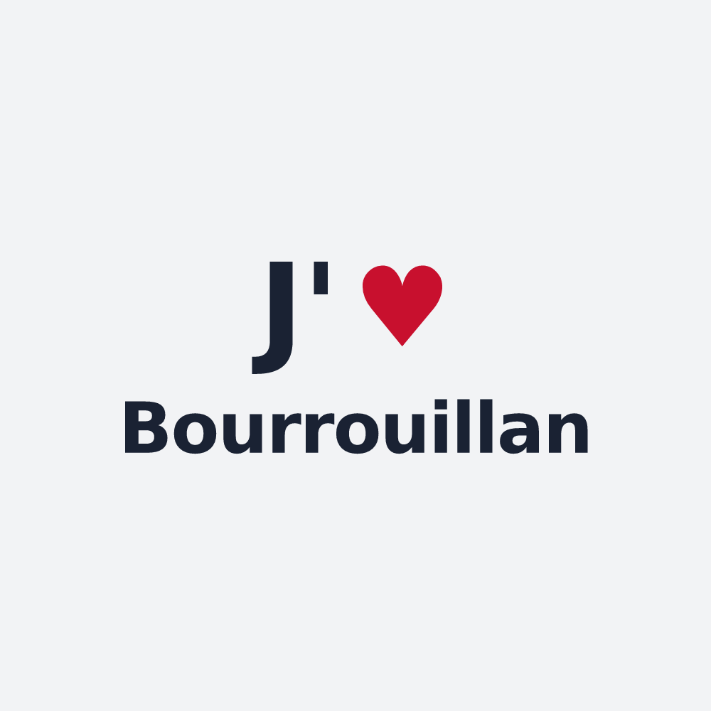 Poster personnalisé Bourrouillan — design J'aime Bourrouillan