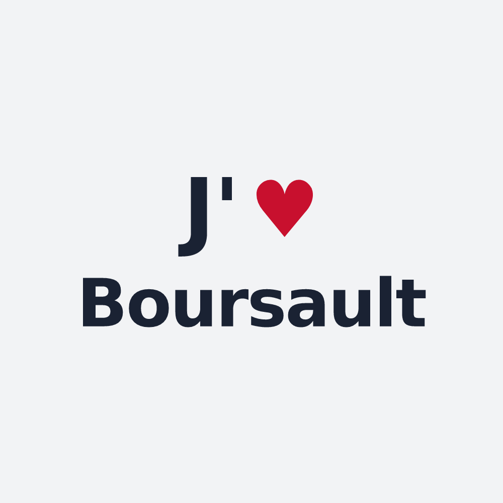 Poster personnalisé Boursault — design J'aime Boursault