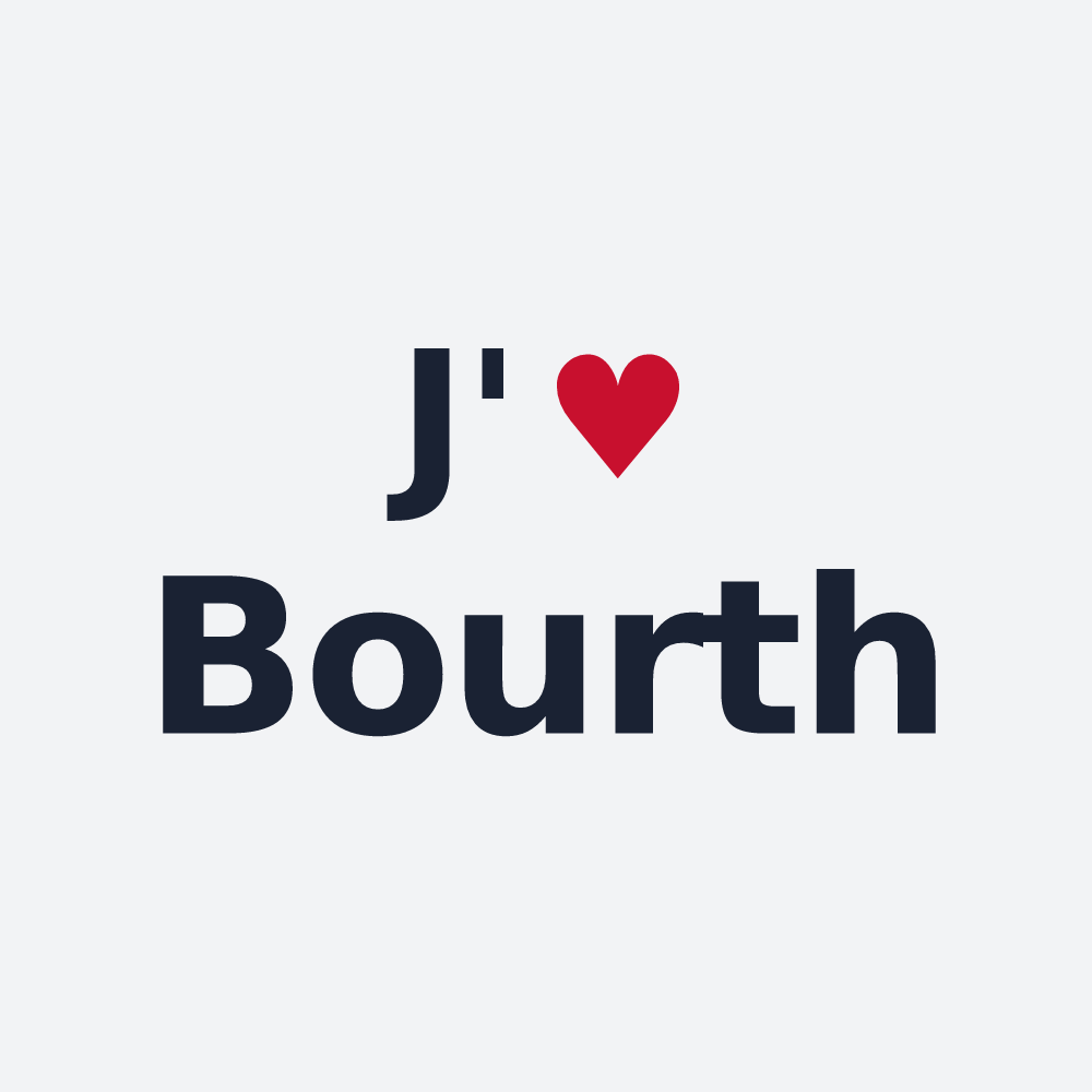 Poster personnalisé Bourth — design J'aime Bourth
