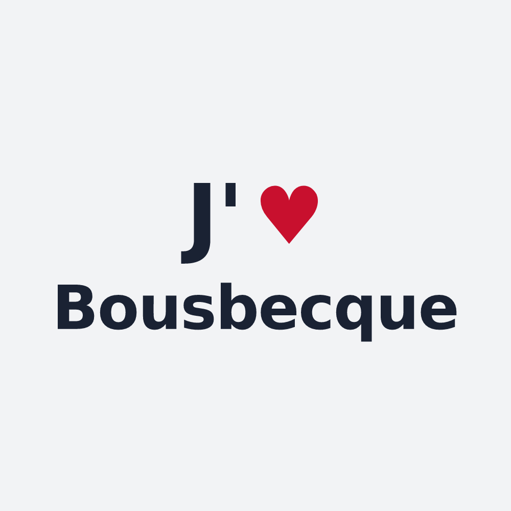 Poster personnalisé Bousbecque — design J'aime Bousbecque