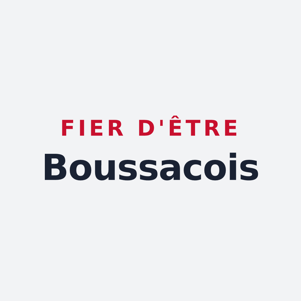 Poster « Fier d'être Boussacois » — design pour Boussac