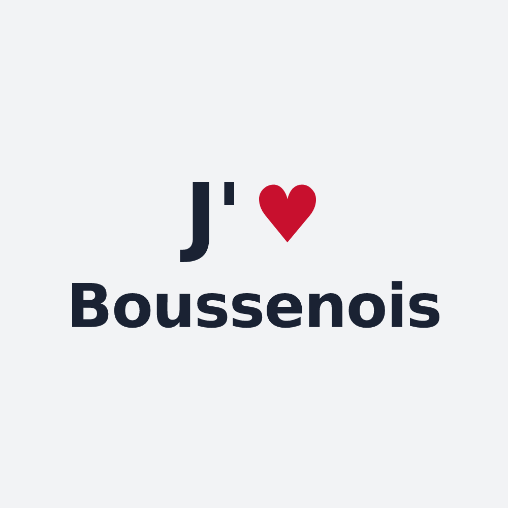Poster personnalisé Boussenois — design J'aime Boussenois