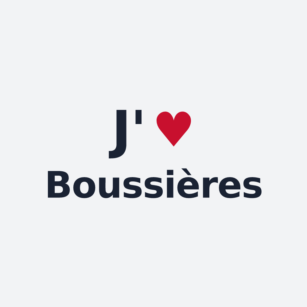 Poster personnalisé Boussières — design J'aime Boussières