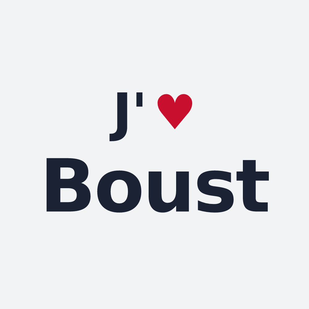 Poster personnalisé Boust — design J'aime Boust