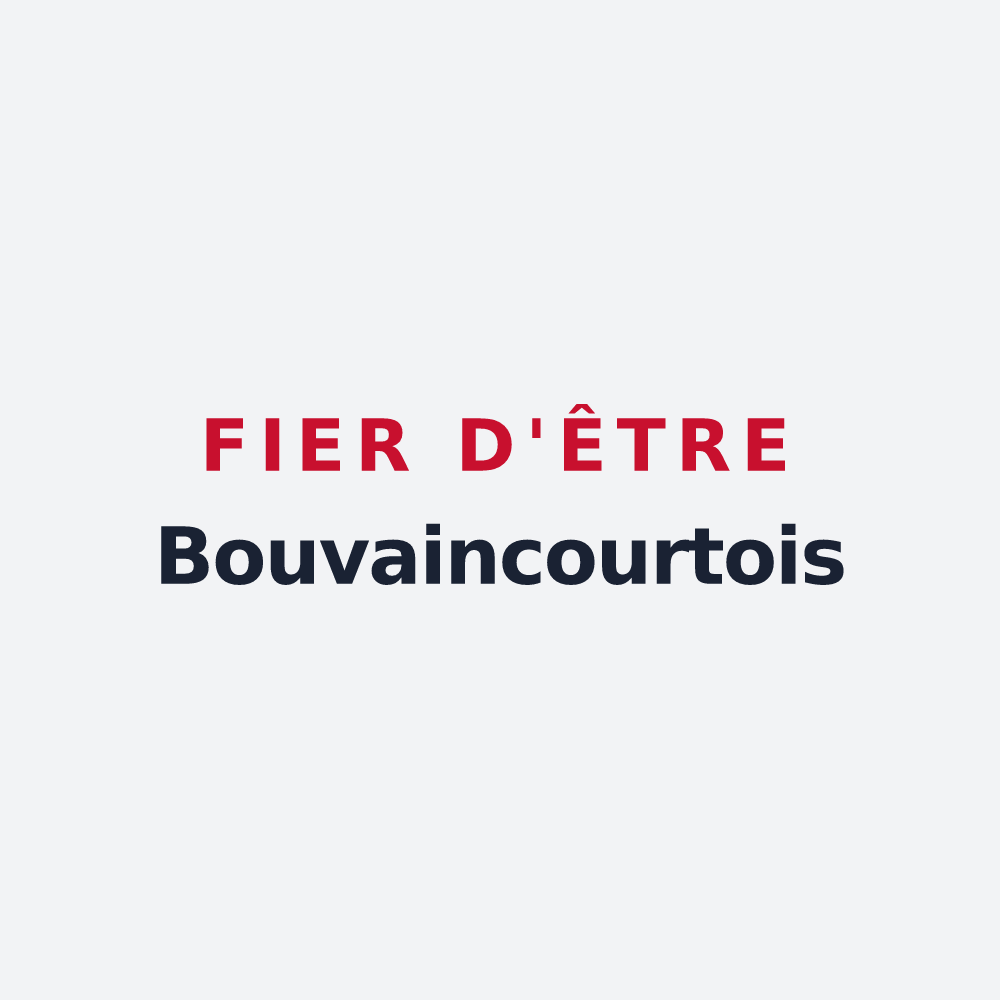 Poster « Fier d'être Bouvaincourtois » — design pour Bouvaincourt-sur-Bresle
