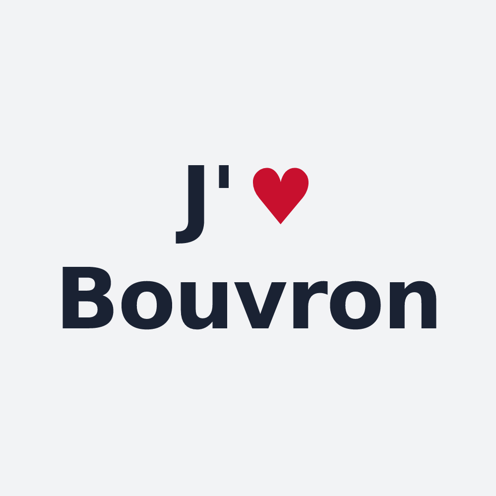 Poster personnalisé Bouvron — design J'aime Bouvron