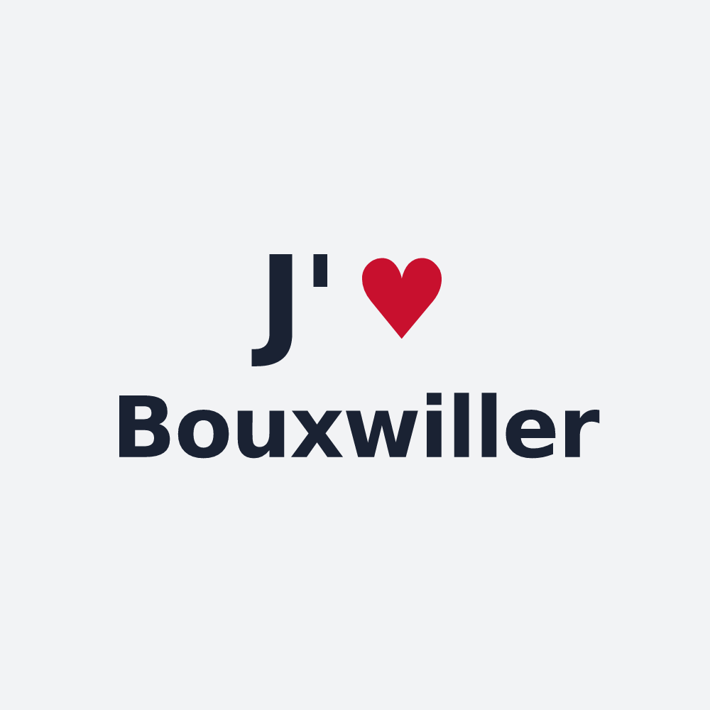 Poster personnalisé Bouxwiller — design J'aime Bouxwiller