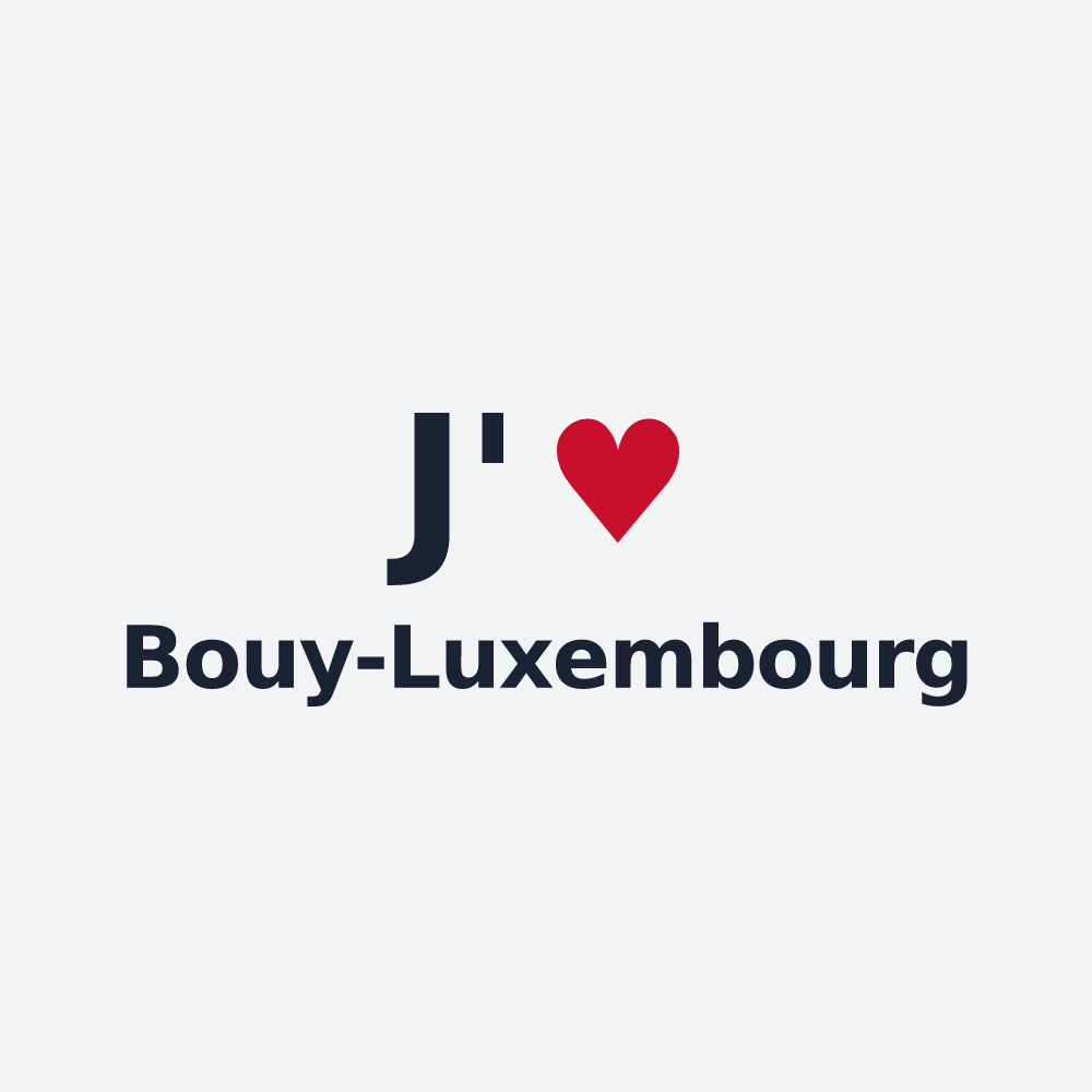Poster personnalisé Bouy-Luxembourg — design J'aime Bouy-Luxembourg