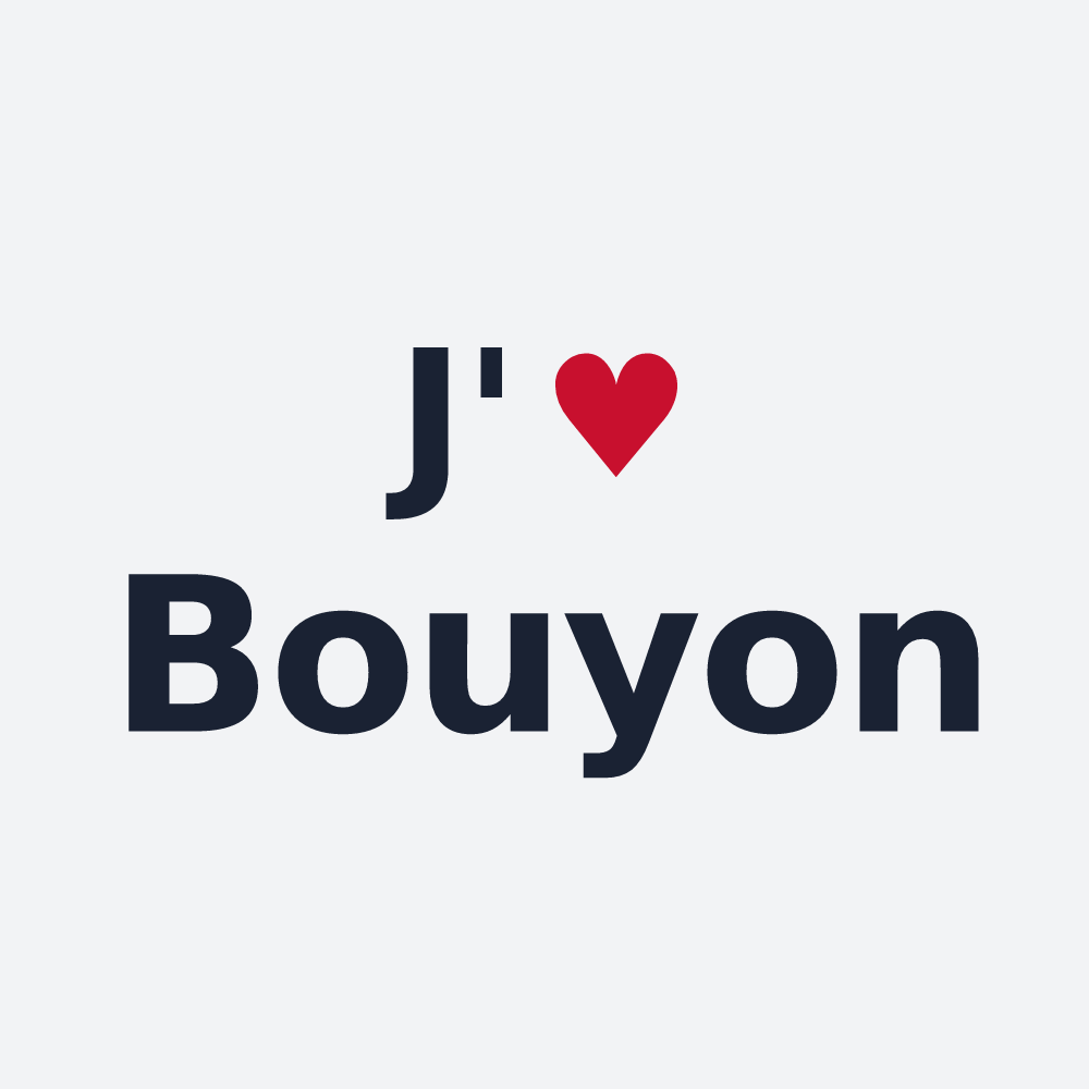 Poster personnalisé Bouyon — design J'aime Bouyon