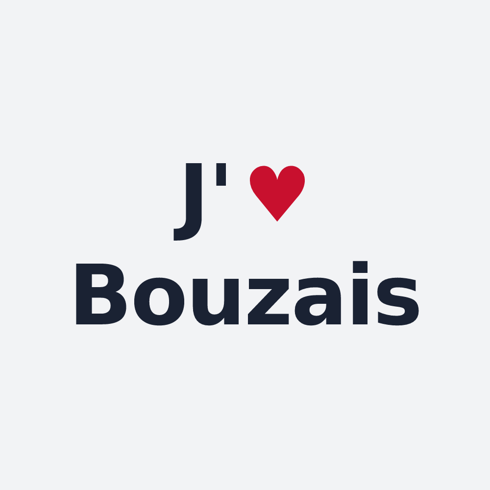 Poster personnalisé Bouzais — design J'aime Bouzais