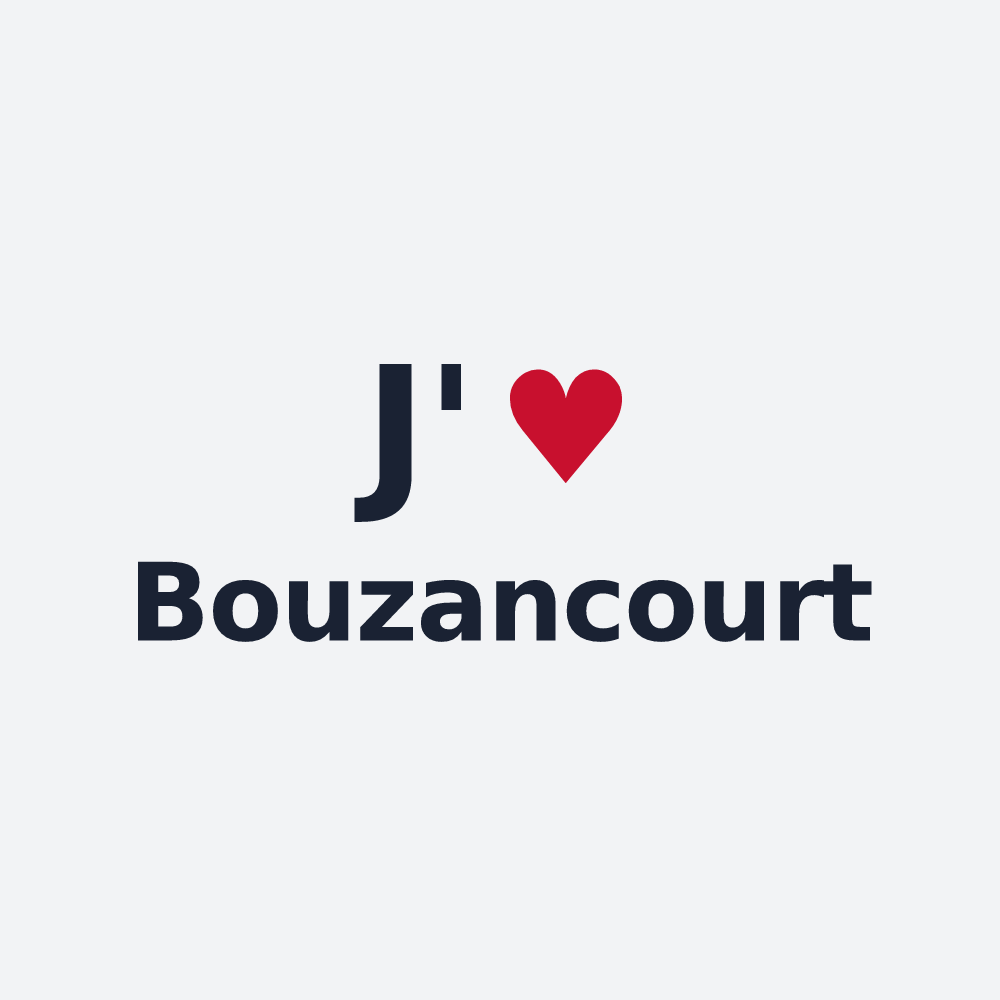 Poster personnalisé Bouzancourt — design J'aime Bouzancourt