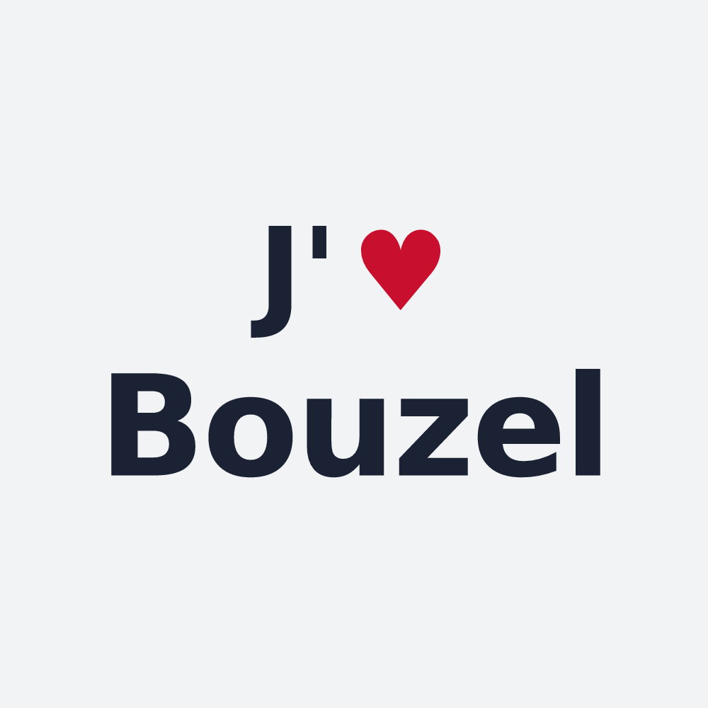 Poster personnalisé Bouzel — design J'aime Bouzel