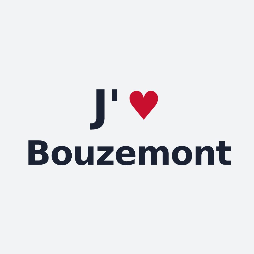 Poster personnalisé Bouzemont — design J'aime Bouzemont