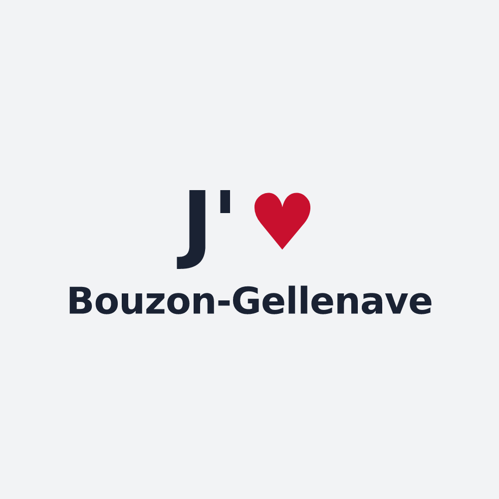 Poster personnalisé Bouzon-Gellenave — design J'aime Bouzon-Gellenave