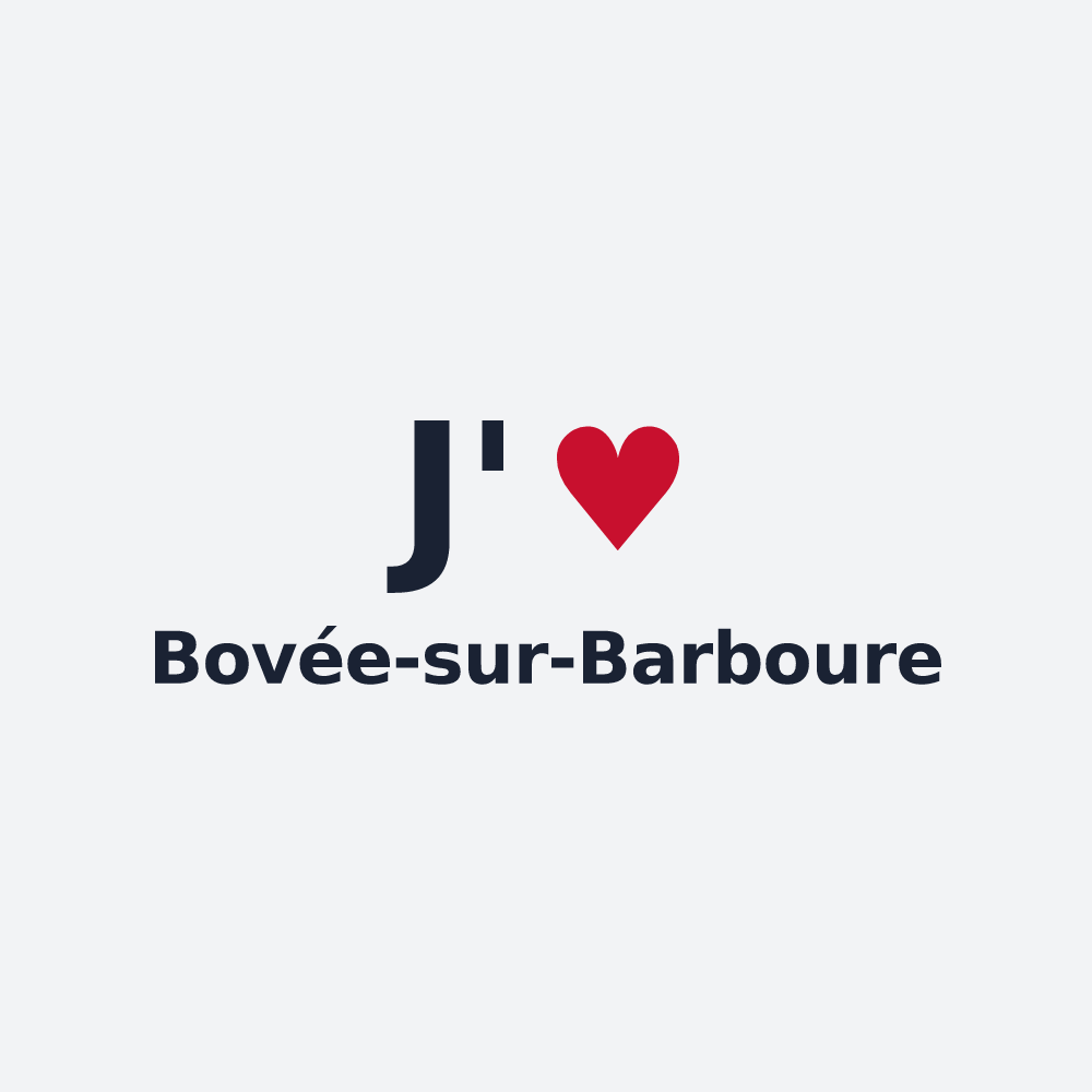 Poster personnalisé Bovée-sur-Barboure — design J'aime Bovée-sur-Barboure