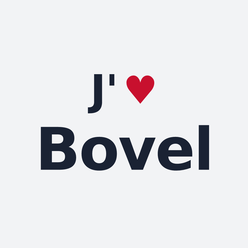 Poster personnalisé Bovel — design J'aime Bovel