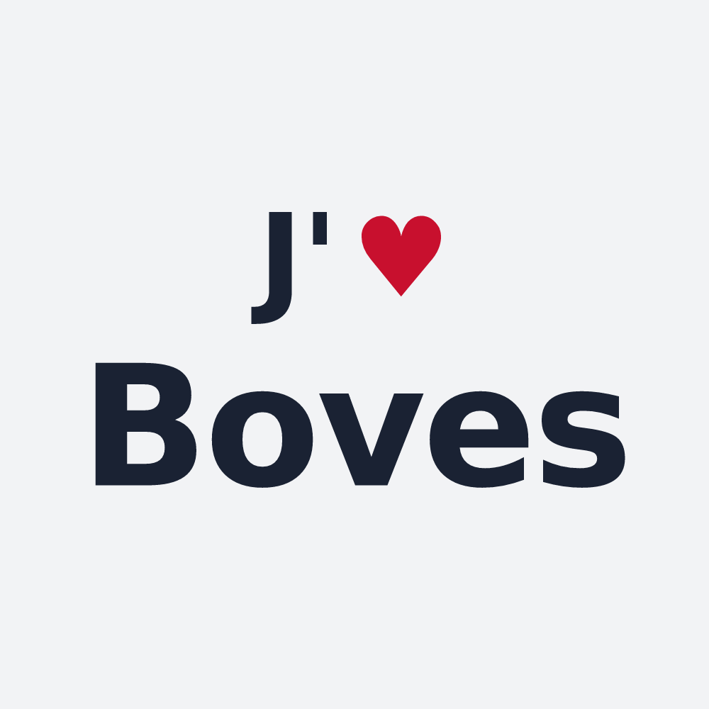 Poster personnalisé Boves — design J'aime Boves