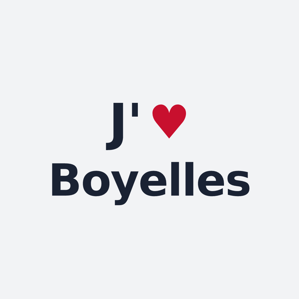 Poster personnalisé Boyelles — design « J'aime Boyelles » imprimé sur le poster