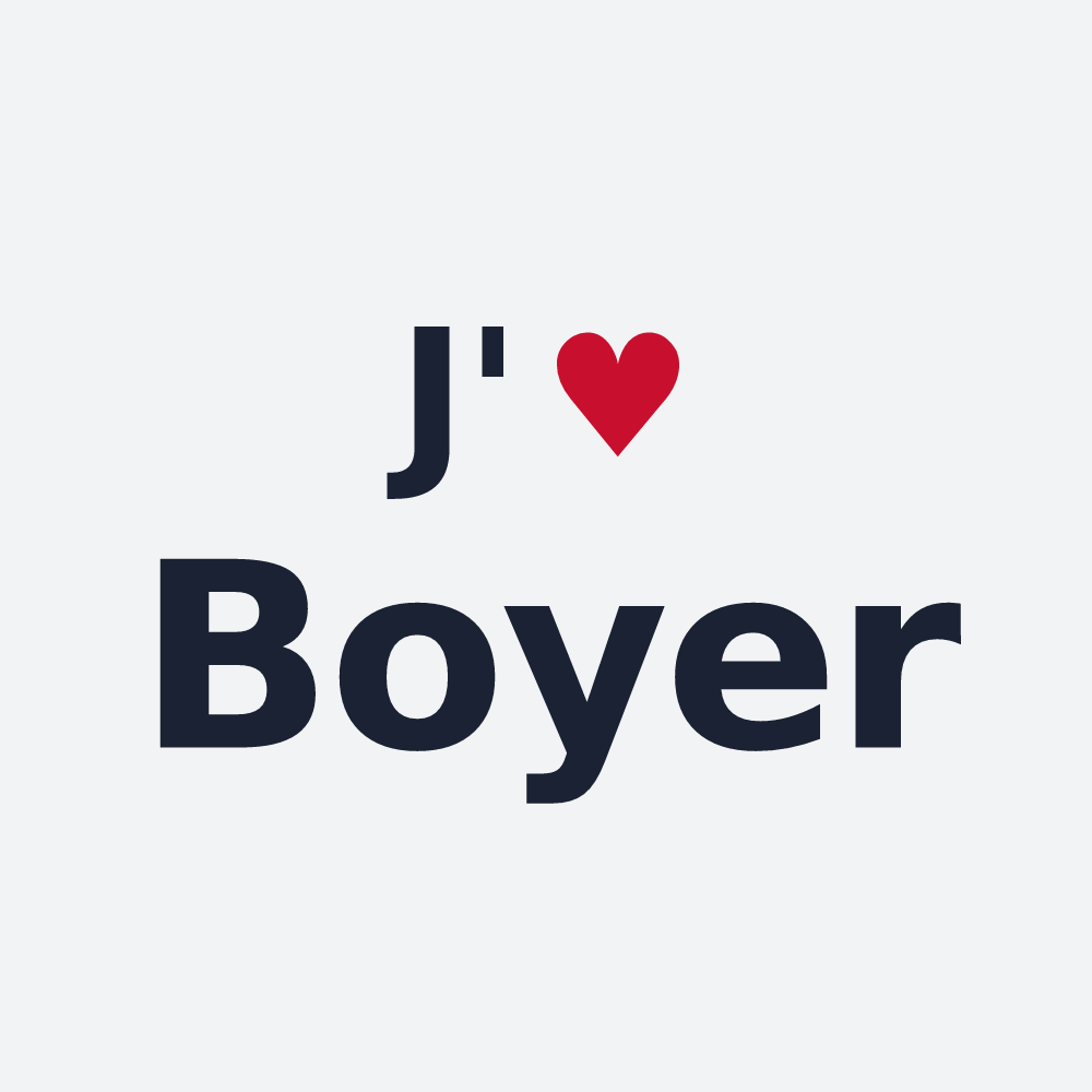 Poster personnalisé Boyer — design J'aime Boyer