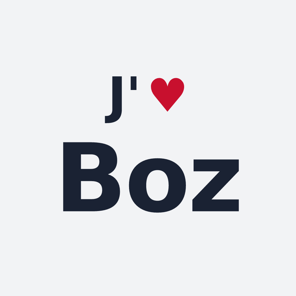 Poster personnalisé Boz — design J'aime Boz