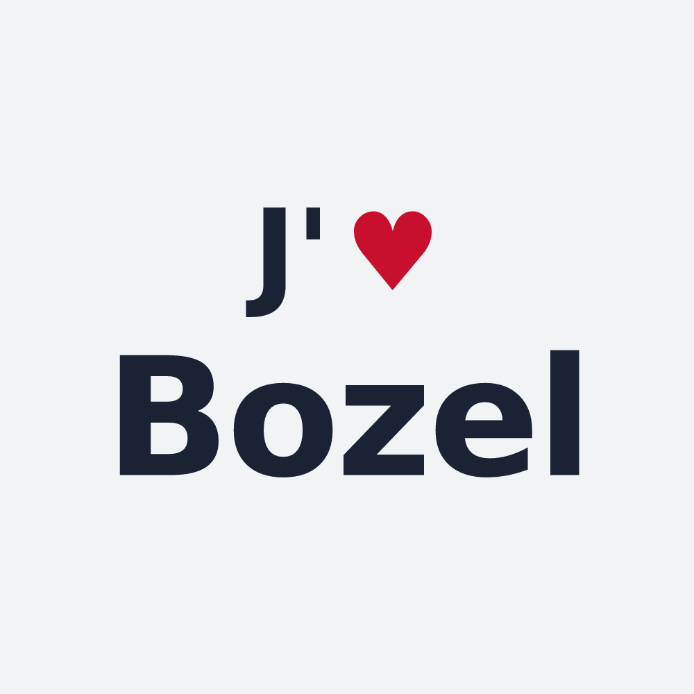 Poster personnalisé Bozel — design J'aime Bozel