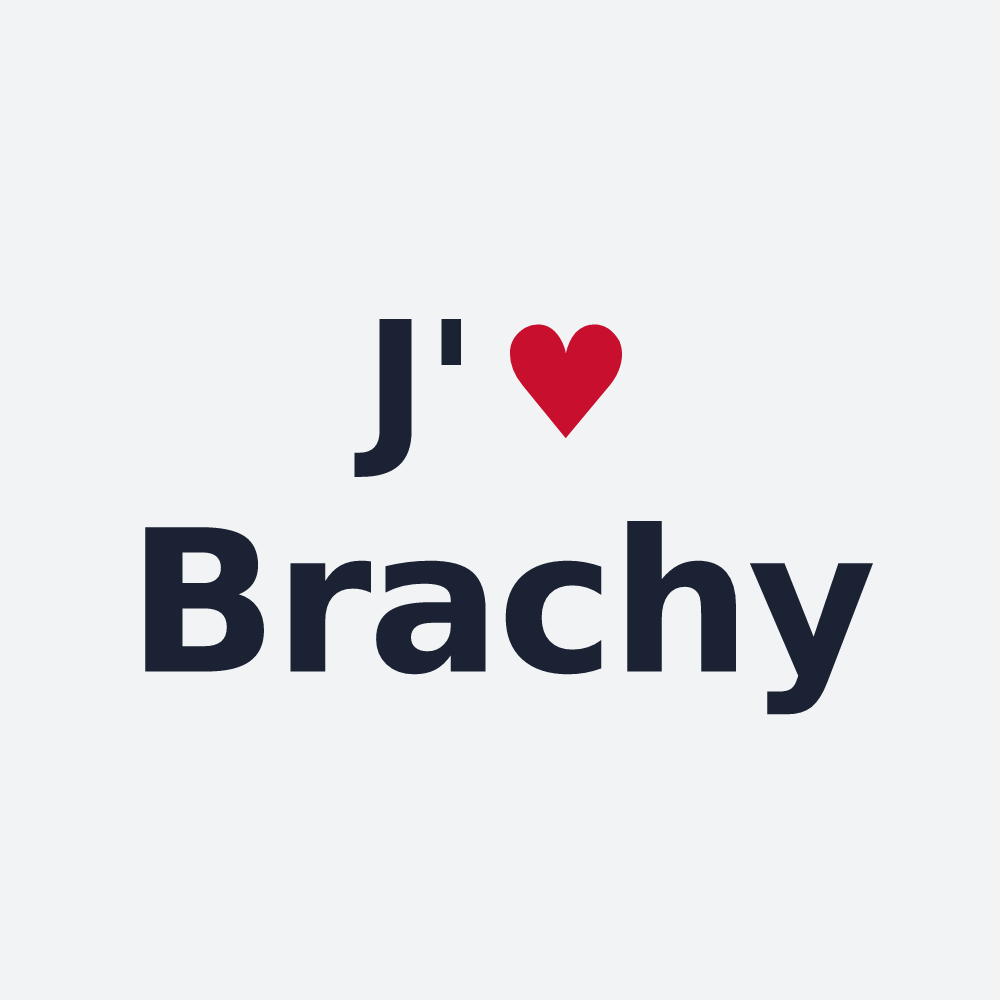 Poster personnalisé Brachy — design J'aime Brachy