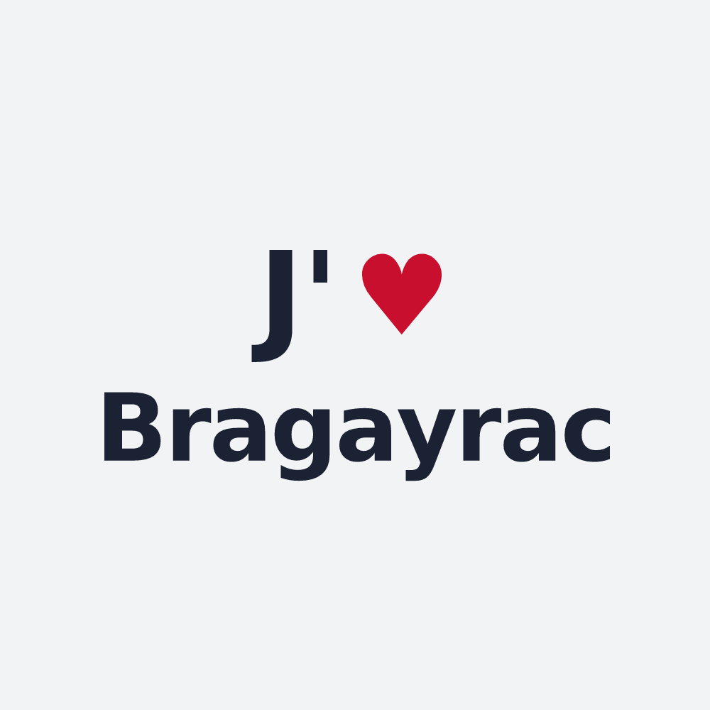 Poster personnalisé Bragayrac — design J'aime Bragayrac