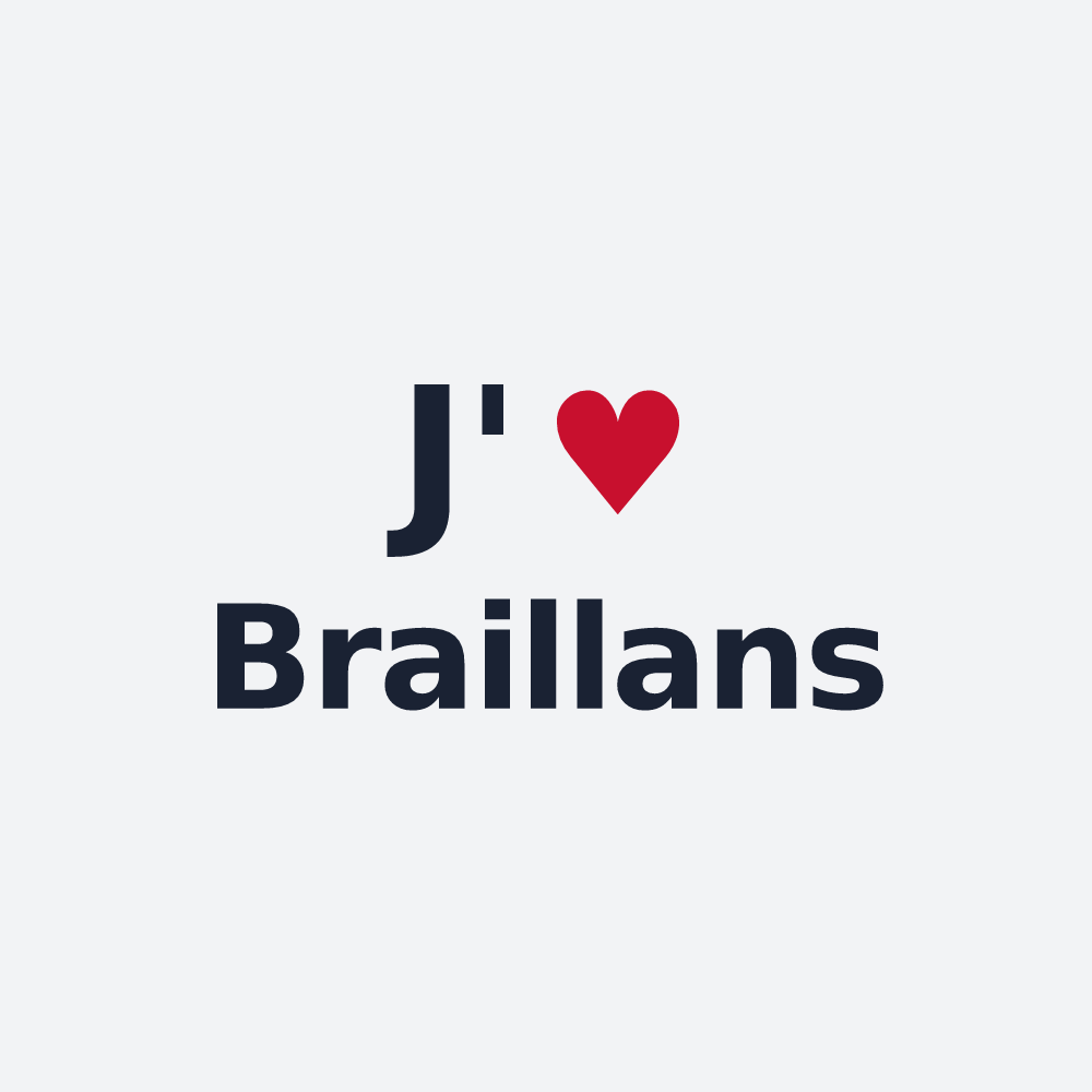 Poster personnalisé Braillans — design J'aime Braillans