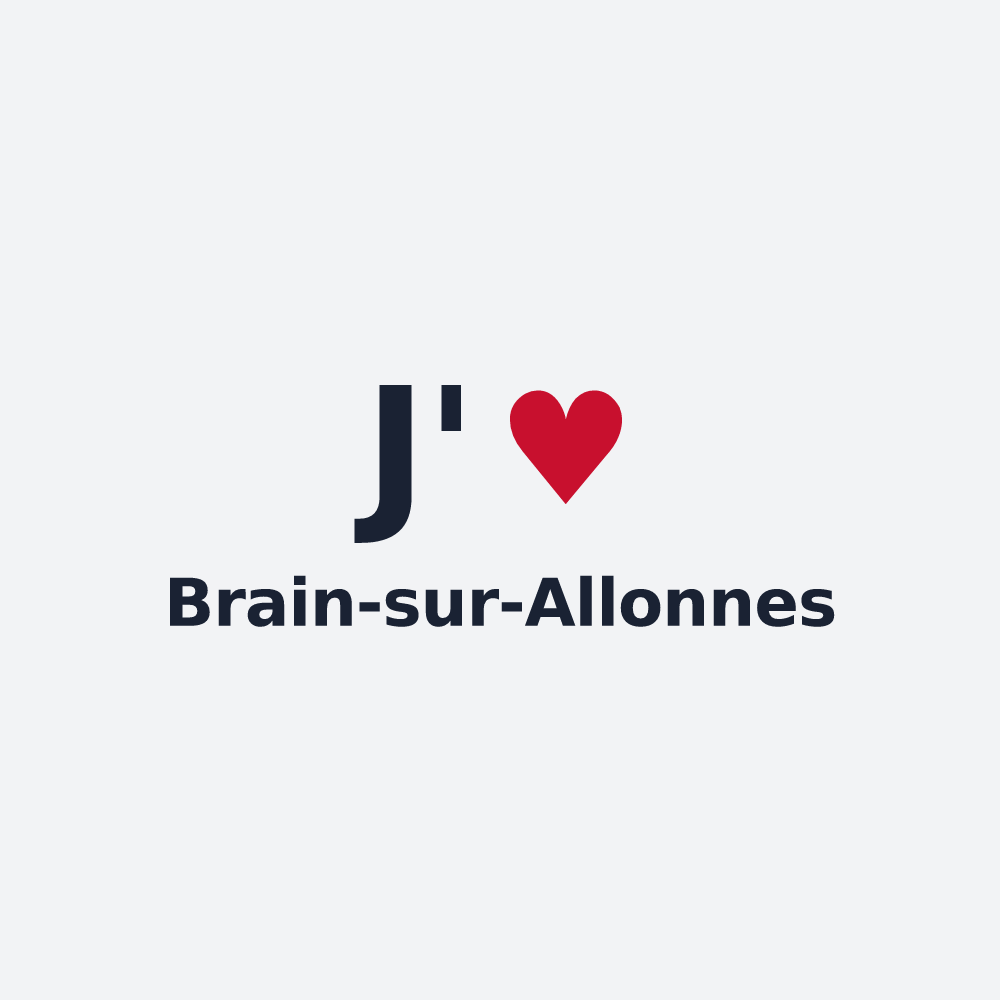 Poster personnalisé Brain-sur-Allonnes — design J'aime Brain-sur-Allonnes