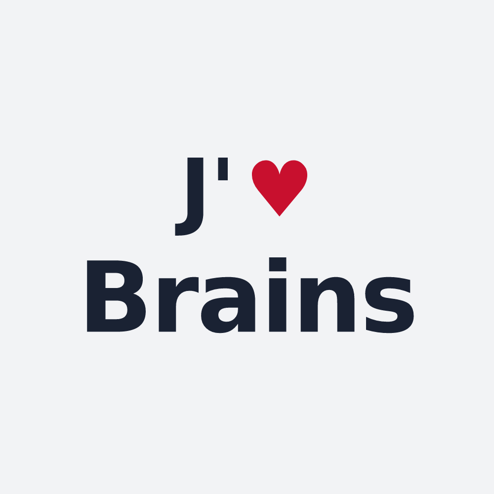 Poster personnalisé Brains — design J'aime Brains