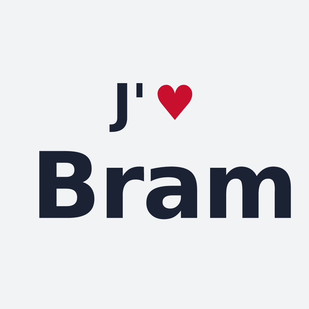 Poster personnalisé Bram — design J'aime Bram