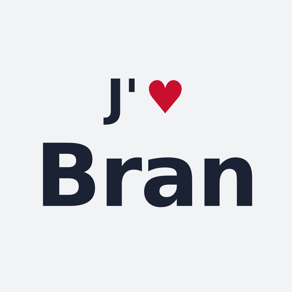 Poster personnalisé Bran — design J'aime Bran