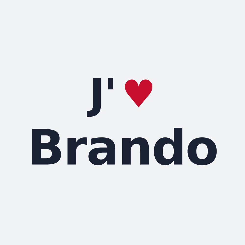 Poster personnalisé Brando — design J'aime Brando