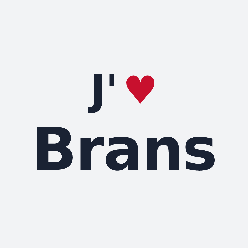 Poster personnalisé Brans — design J'aime Brans