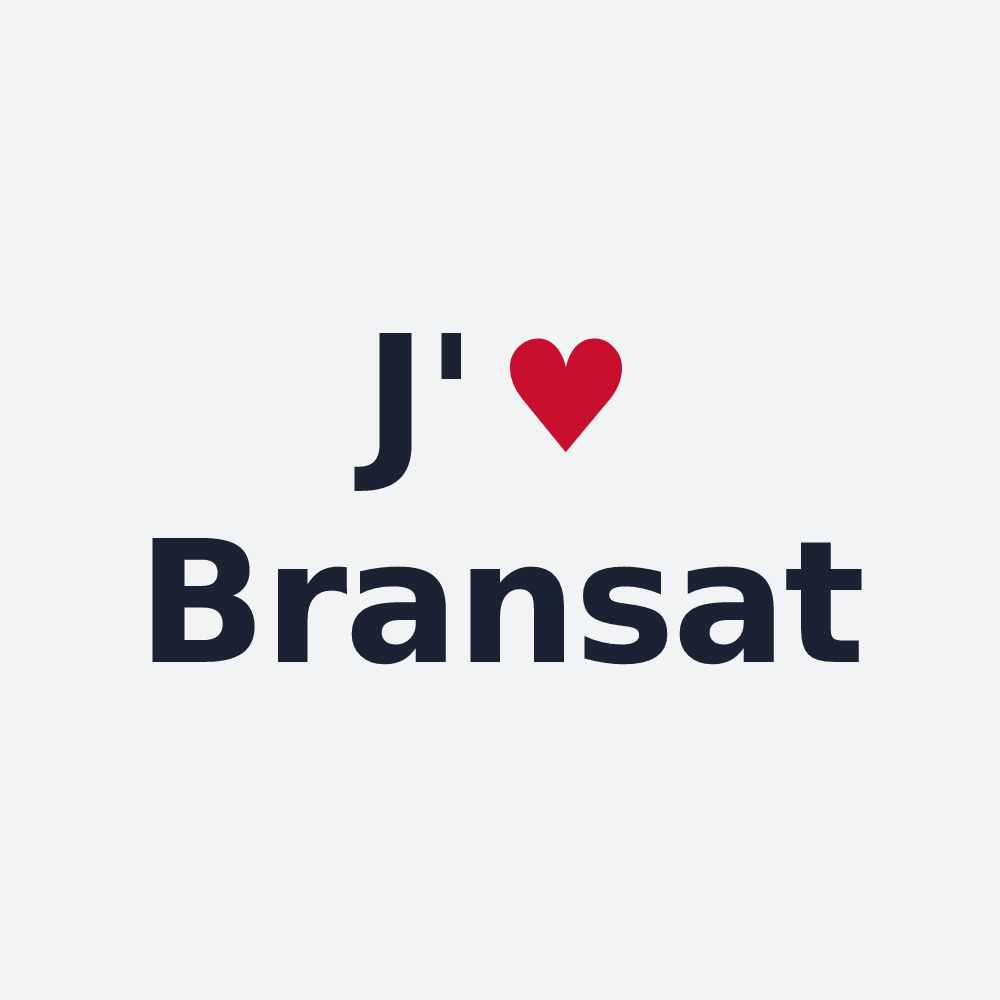 Poster personnalisé Bransat — design J'aime Bransat