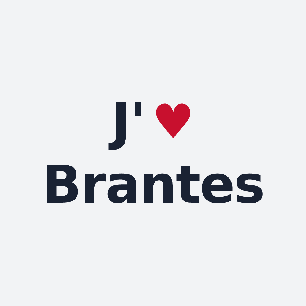 Poster personnalisé Brantes — design J'aime Brantes
