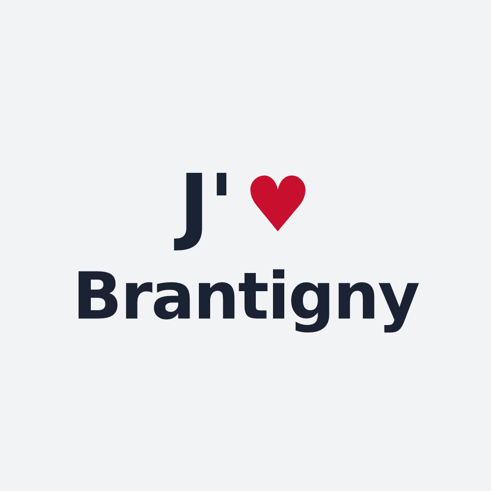 Poster personnalisé Brantigny — design « J'aime Brantigny » imprimé sur le poster