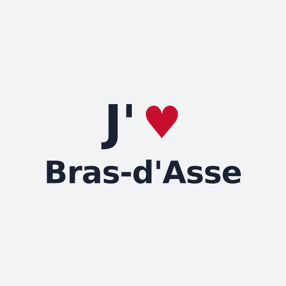 Poster personnalisé Bras-d'Asse — design J'aime Bras-d'Asse