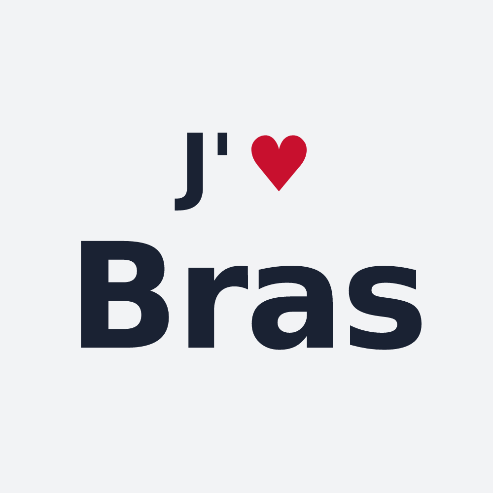 Poster personnalisé Bras — design J'aime Bras