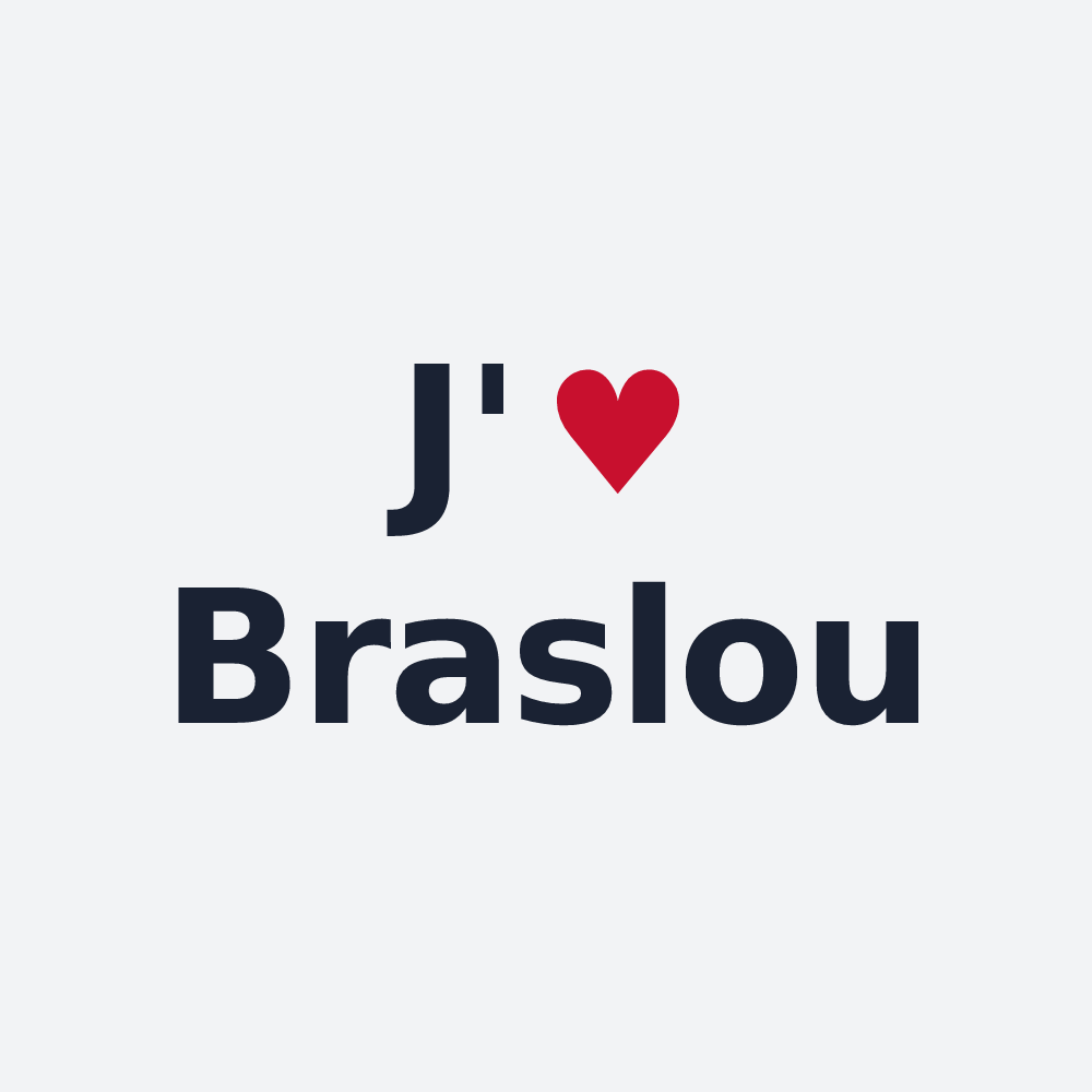 Poster personnalisé Braslou — design J'aime Braslou
