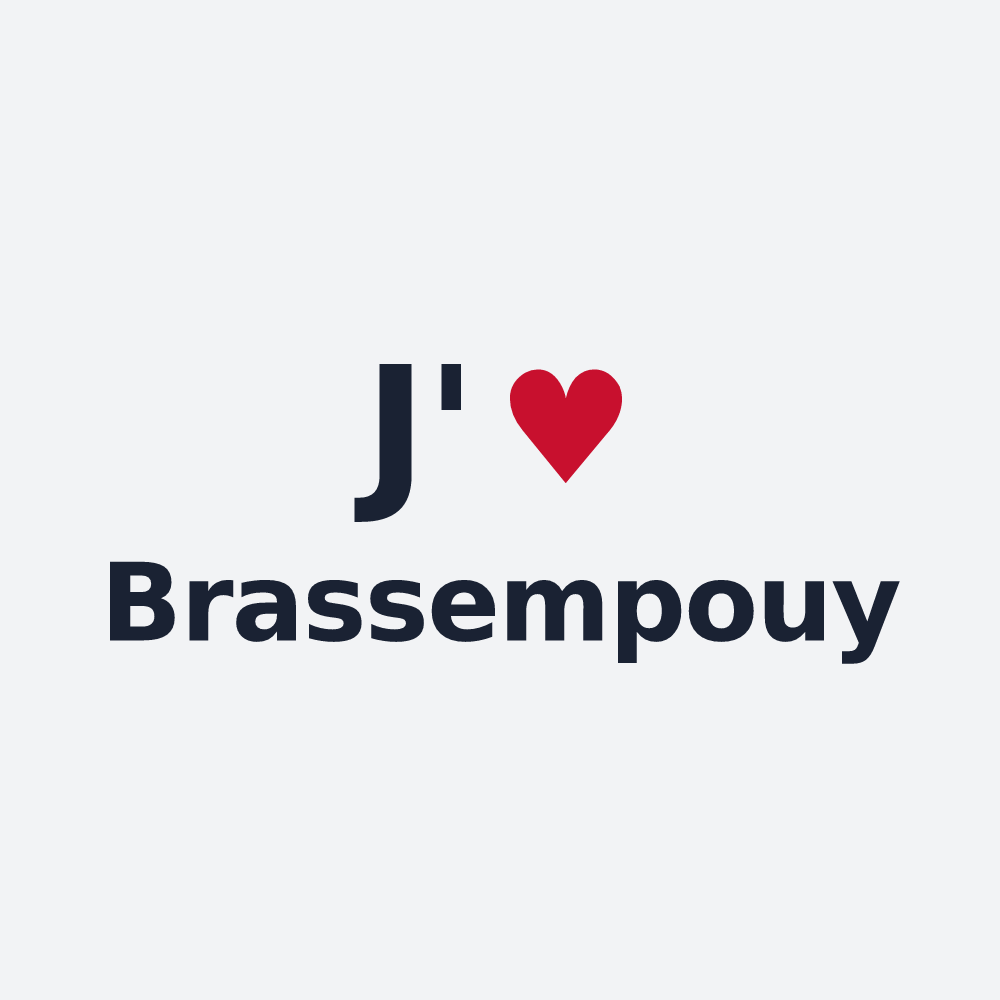 Poster personnalisé Brassempouy — design J'aime Brassempouy