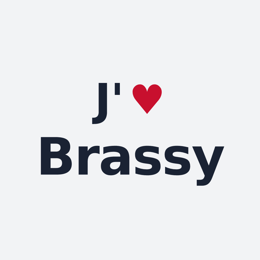 Poster personnalisé Brassy — design J'aime Brassy
