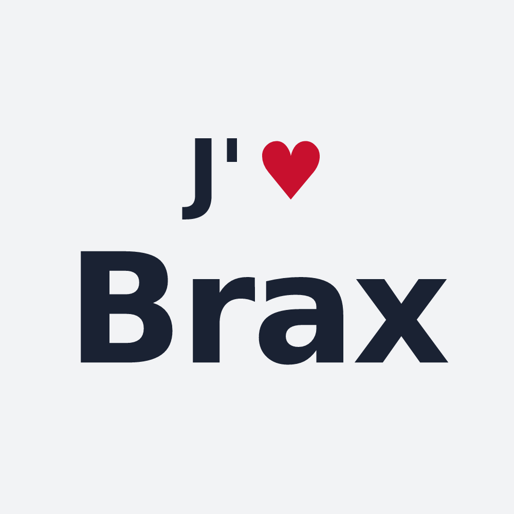 Poster personnalisé Brax — design J'aime Brax