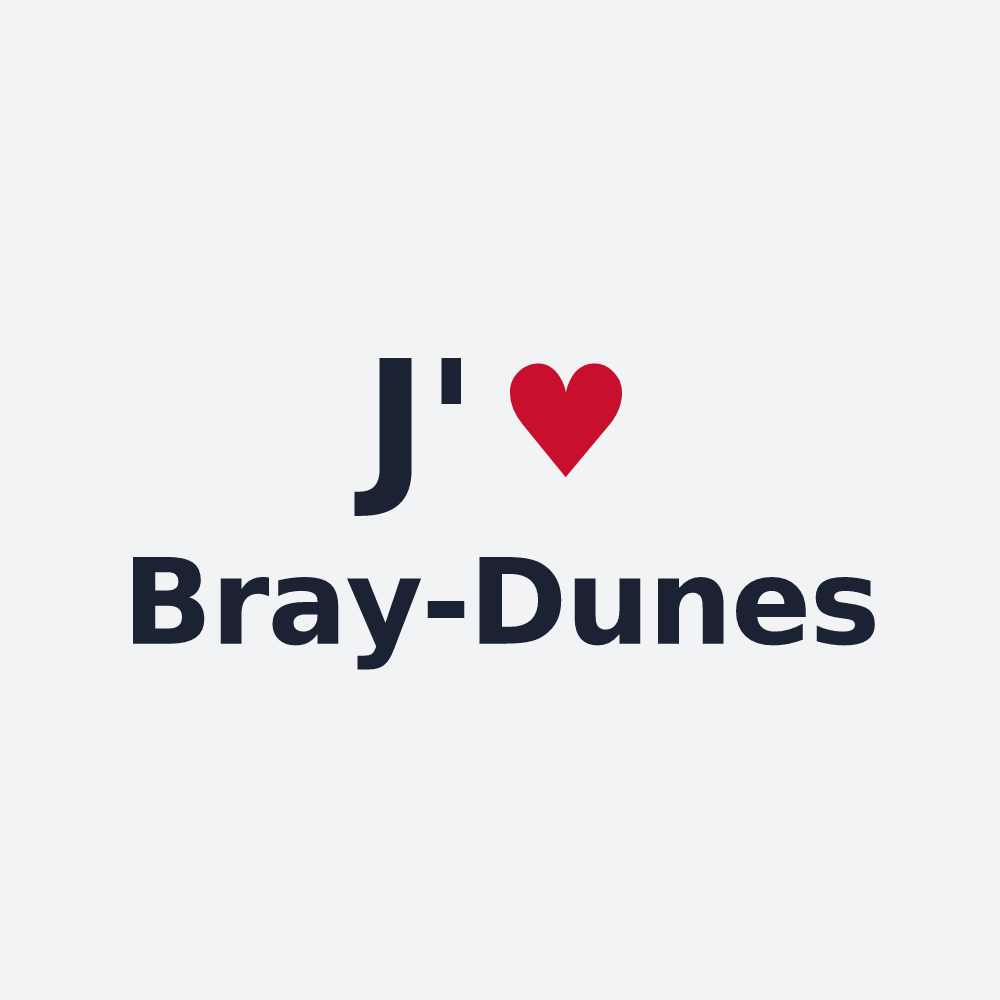 Poster personnalisé Bray-Dunes — design J'aime Bray-Dunes