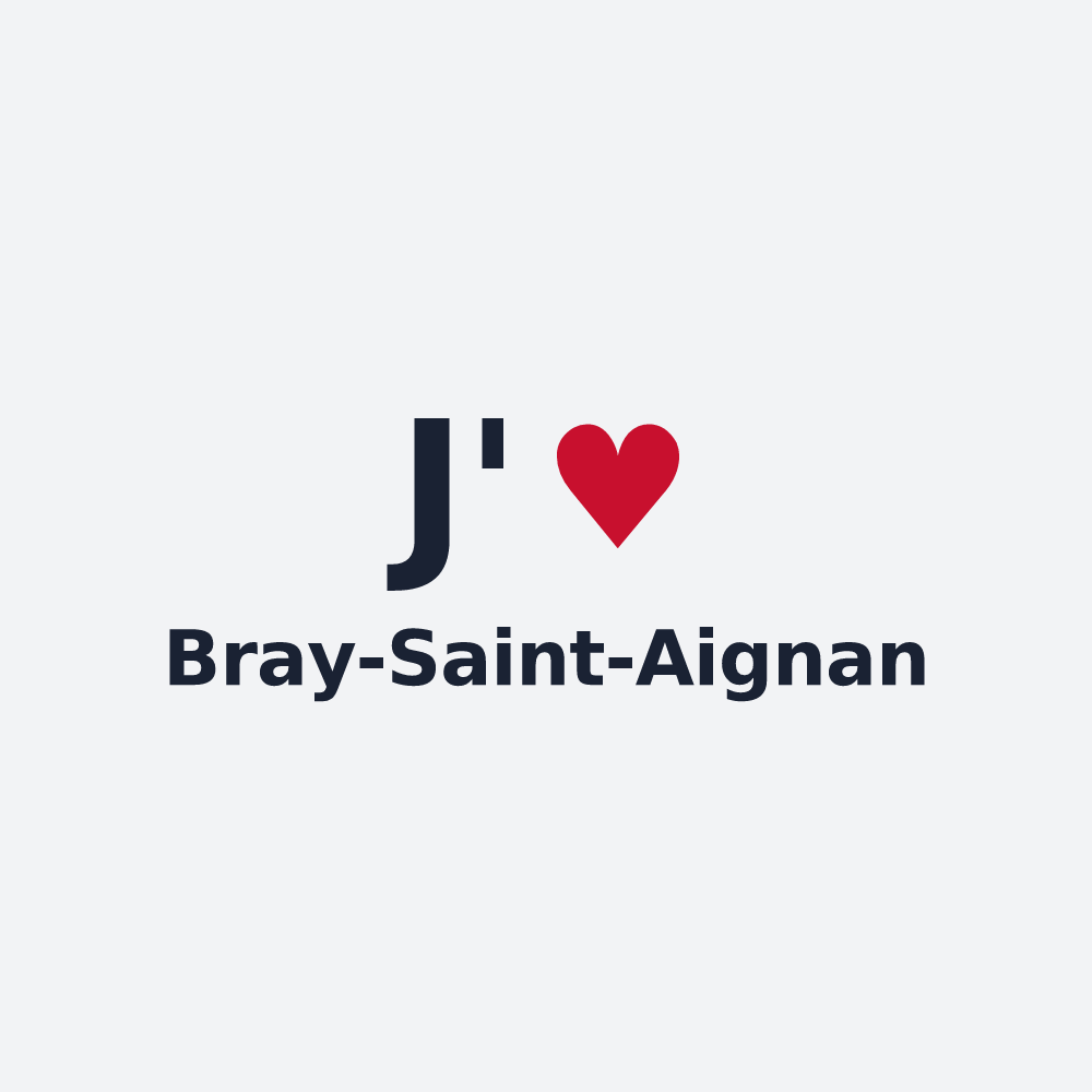 Poster personnalisé Bray-Saint-Aignan — design J'aime Bray-Saint-Aignan